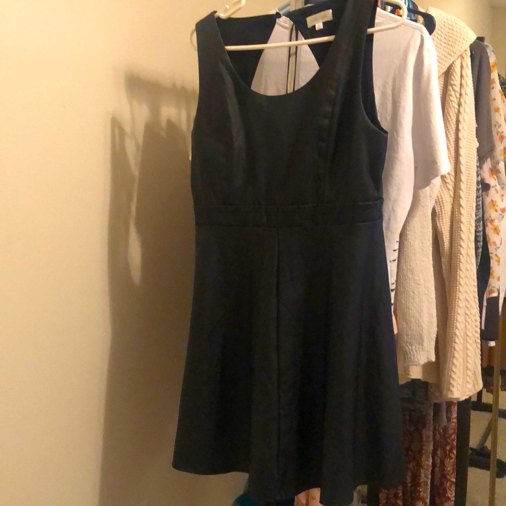 Faux leather dress